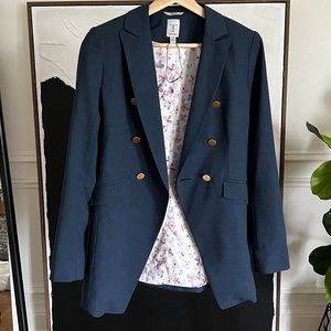 Tristan Navy Blue Blazer with brass buttons Size 2
